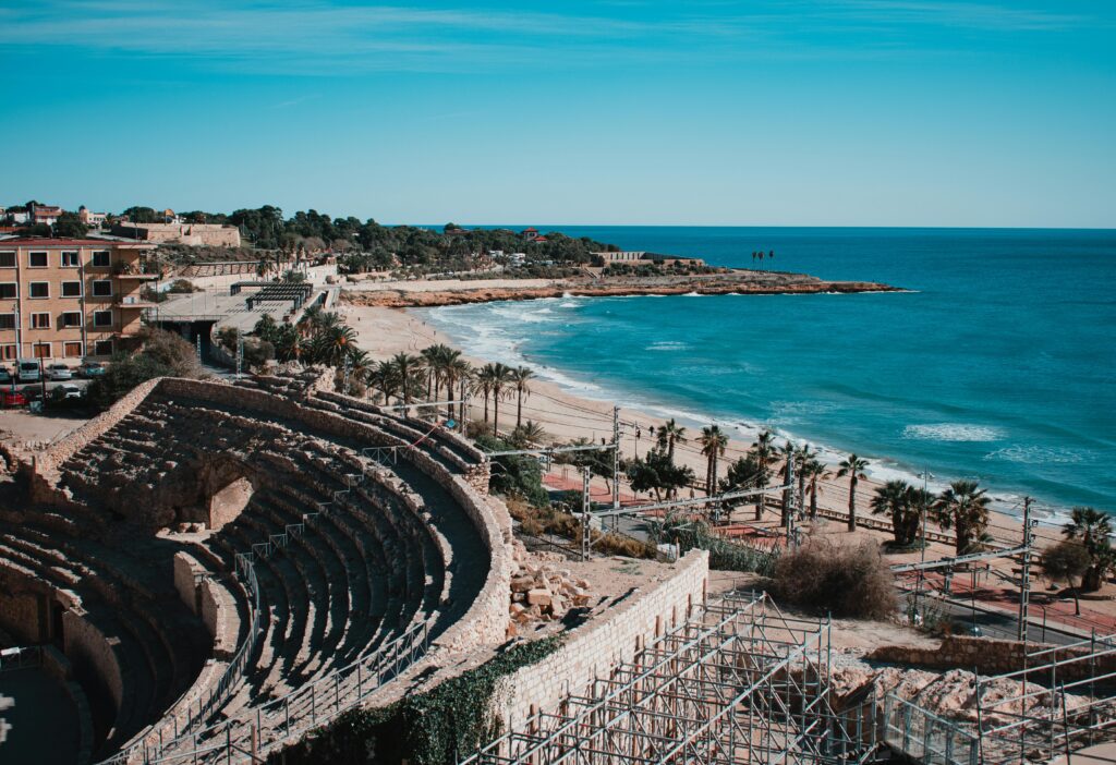 Roman ruins and beach